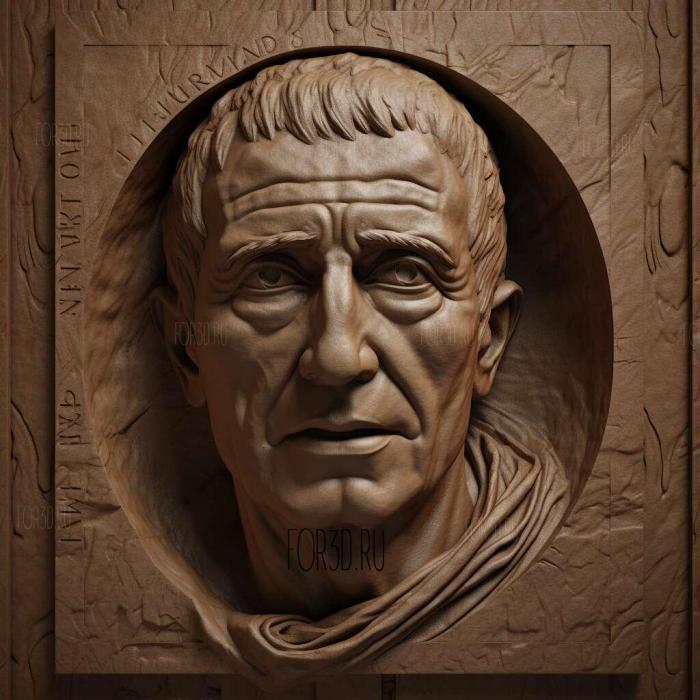 julius caesar 3 stl model for CNC